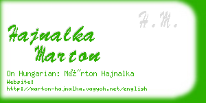 hajnalka marton business card